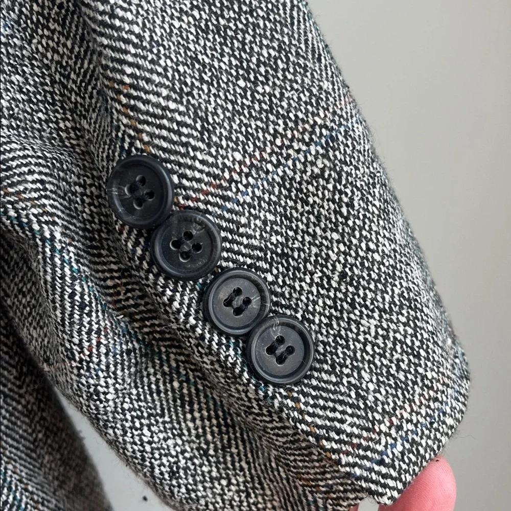 Vintage Bespoke Barrister Gray Tweed Two Button Men’s Blazer Sz 42R